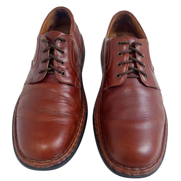 Josef Seibel Walt Casual Oxford Cognac Brown Leather Oxford Men's Size 8.5 9 - Picture 2 of 8
